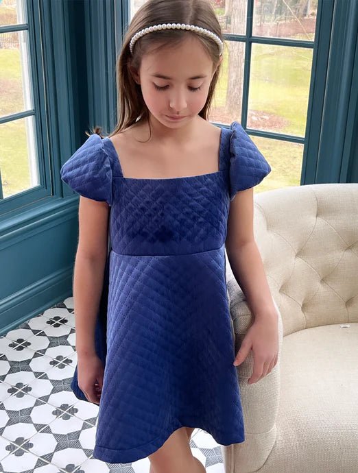Be Elizabeth Navy Quilted Dress - Fun & Fancy Children's Boutique