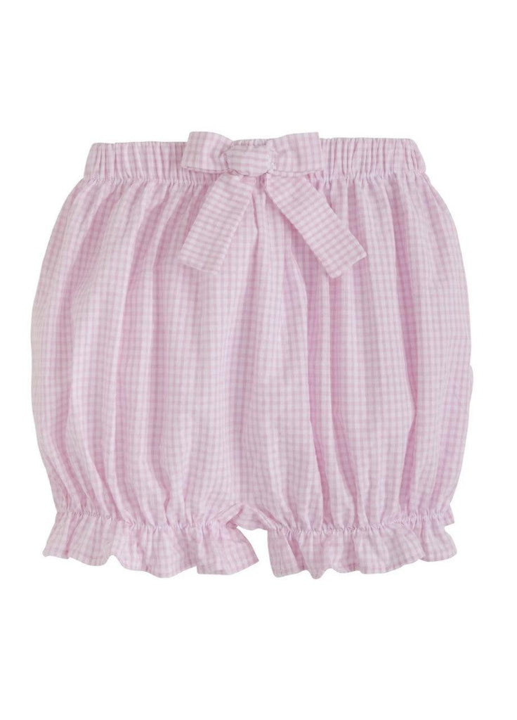 Little English Bow Bloomers Light Pink Gingham - Fun & Fancy Children's Boutique