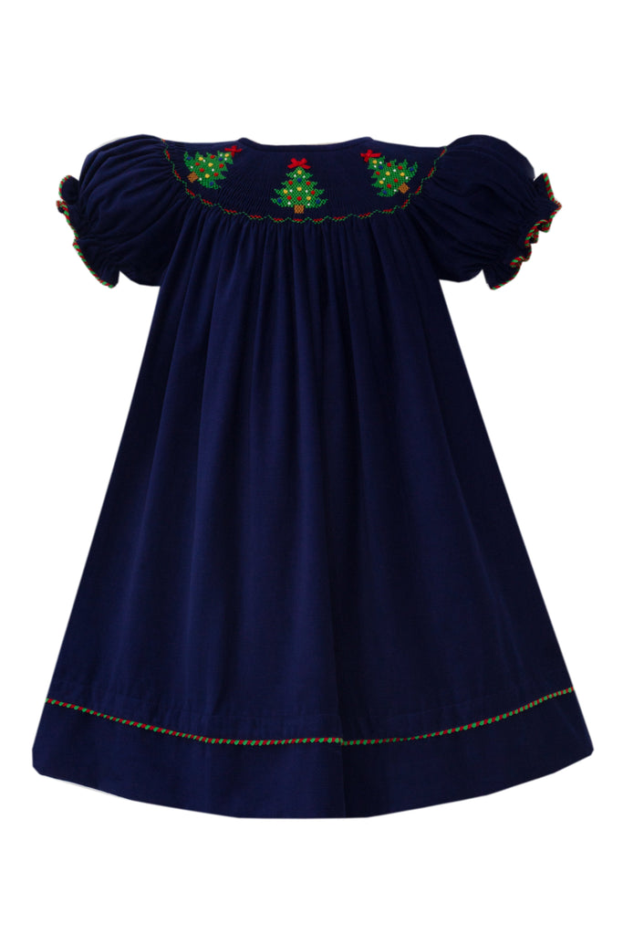Anavini Christmas Tree Navy Corduroy Bishop - Fun & Fancy Children's Boutique