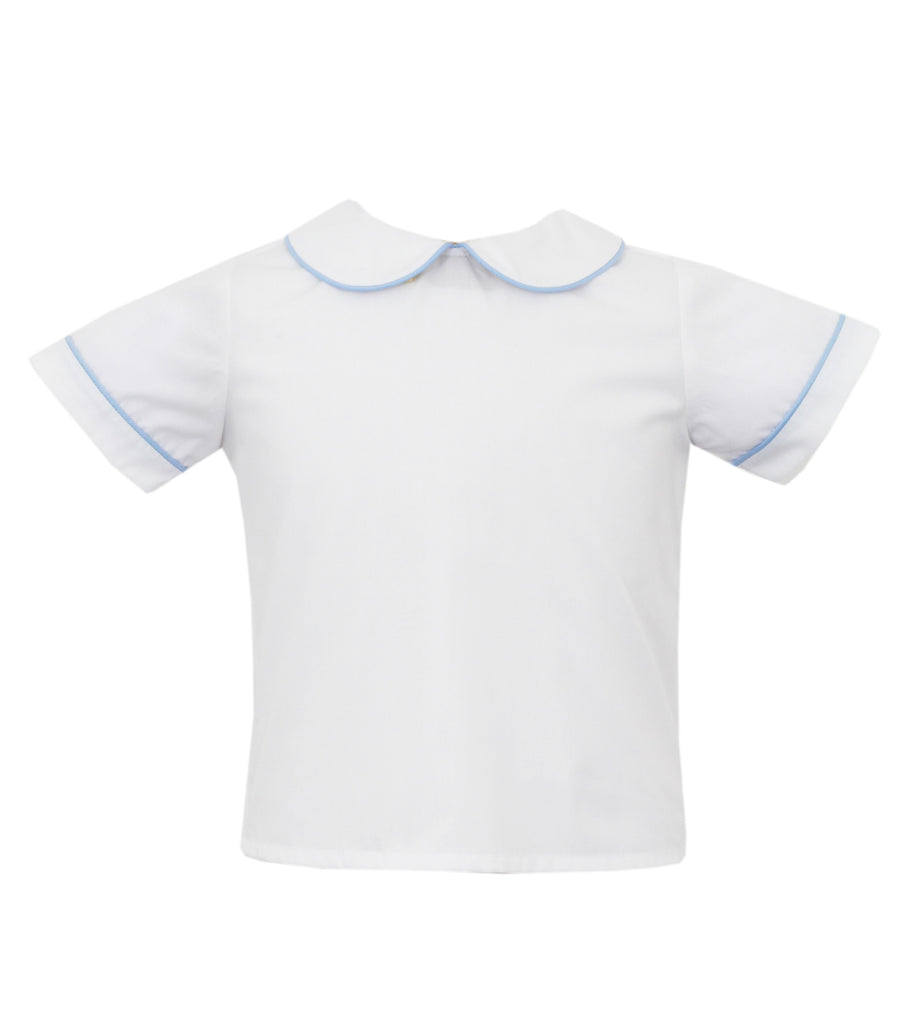 Anavini Jon Jon Blue Pique Crosses with Shirt - Fun & Fancy Children's Boutique