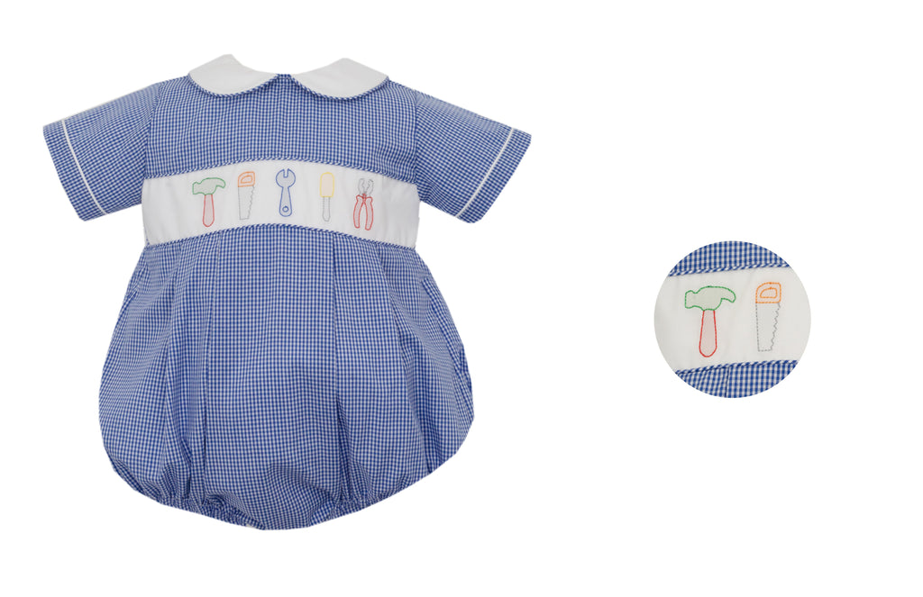 Anavini Tools Bubble Royal Blue Gingham - Fun & Fancy Children's Boutique