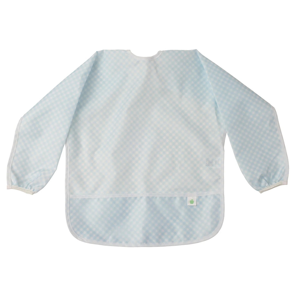 Apple of My Isla Cover Everything Bib Blue Gingham - Fun & Fancy Children's Boutique