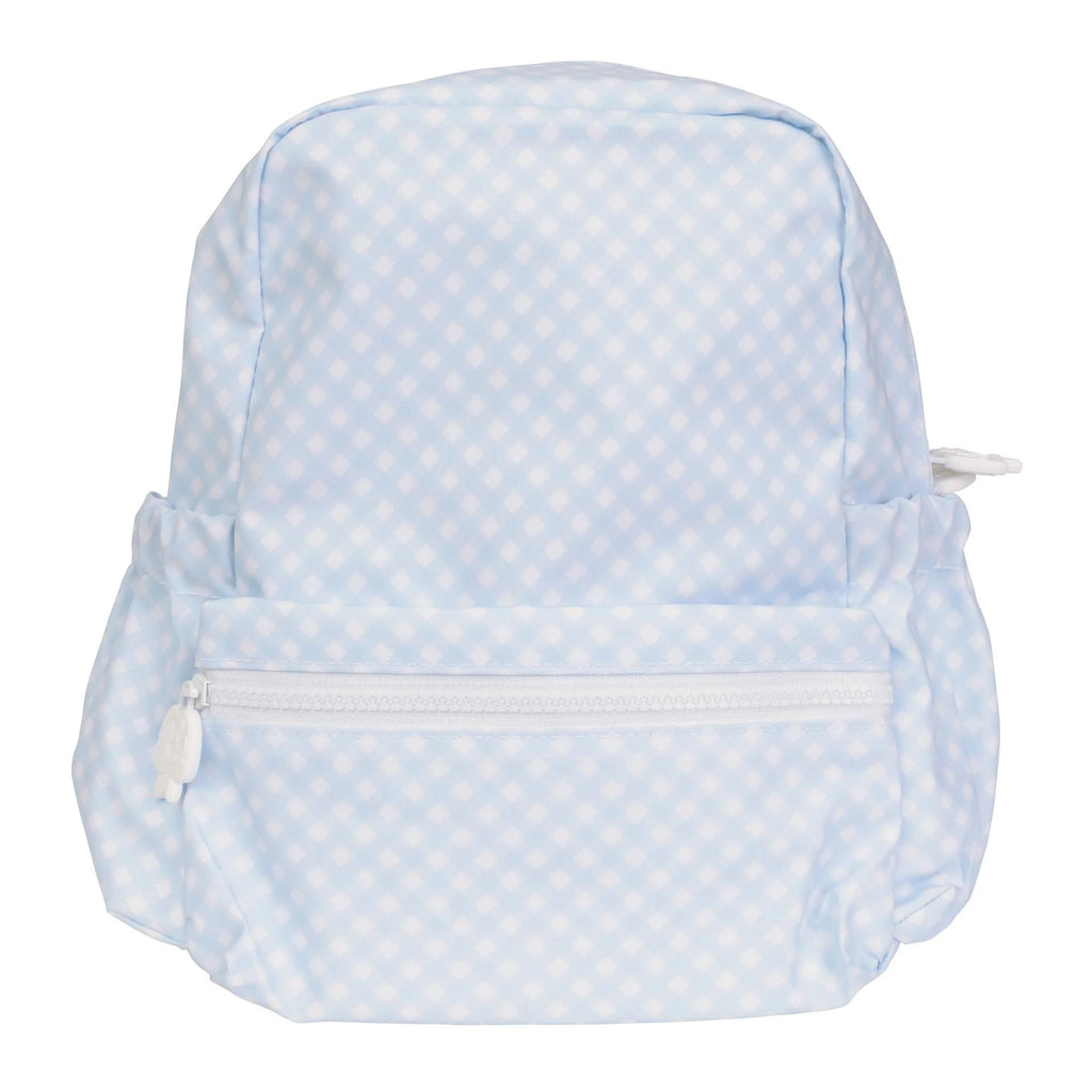 Apple of My Isla Large Backpack Blue Gingham - Fun & Fancy Children's Boutique