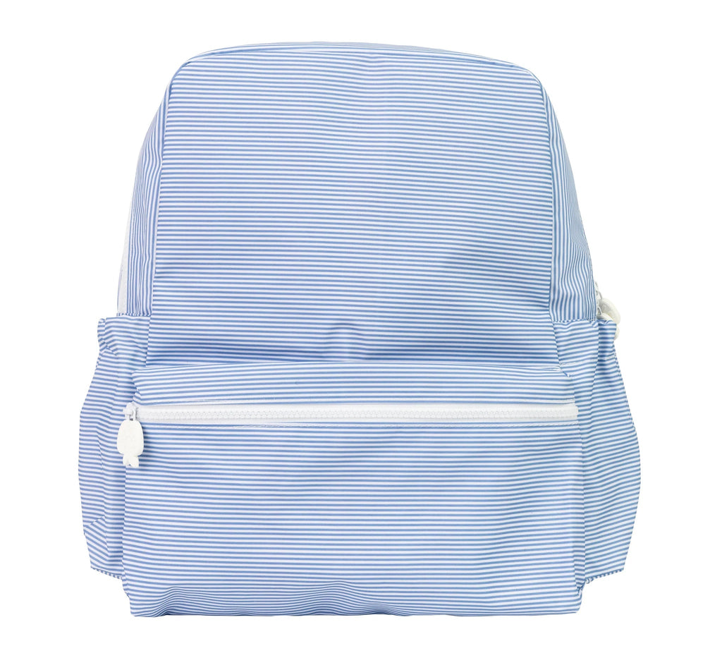 Apple of My Isla Large Backpack Navy Mini Stripe - Fun & Fancy Children's Boutique