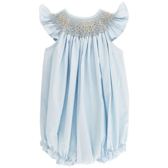 Bailey Boys Angel Wing Bishop Bubble Blue with Ecru - Fun & Fancy Children's Boutique