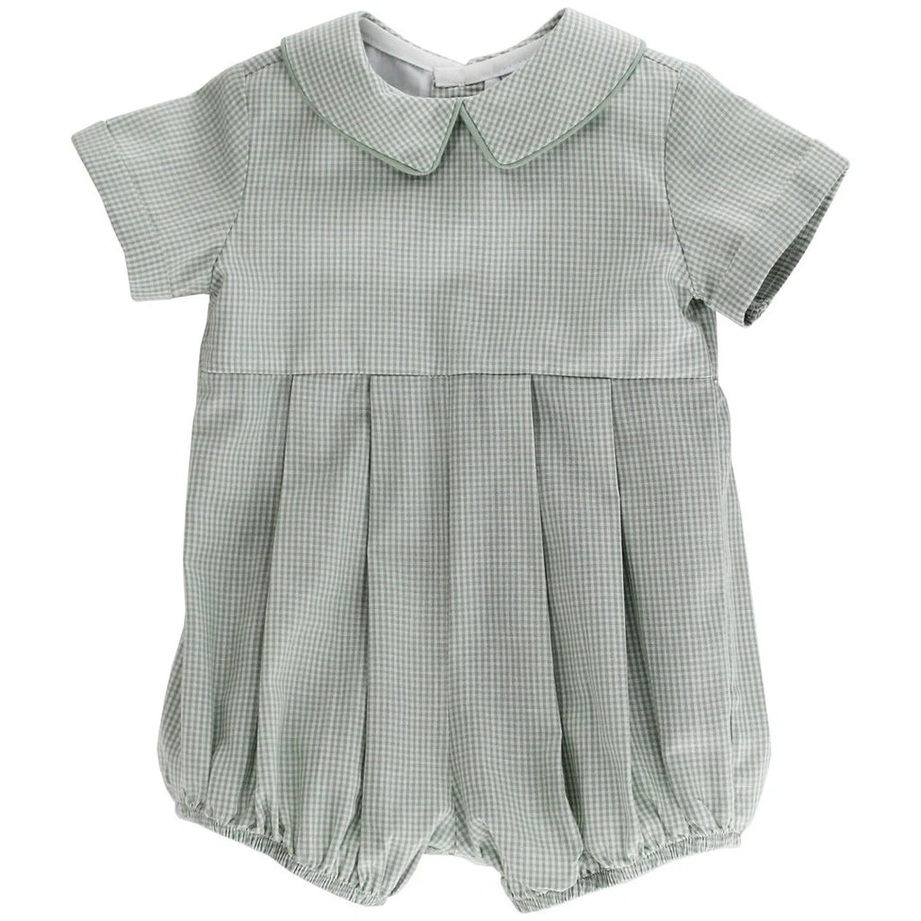 Bailey Boys Dressy Short Bubble Celery Check - Fun & Fancy Children's Boutique