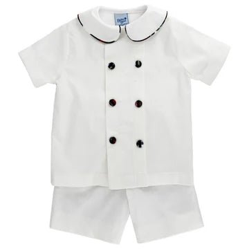 Bailey Boys Evergreen Boy Short Set with White Cord - Fun & Fancy Children's Boutique