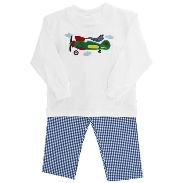 Bailey Boys Pant Set Airplane - Fun & Fancy Children's Boutique