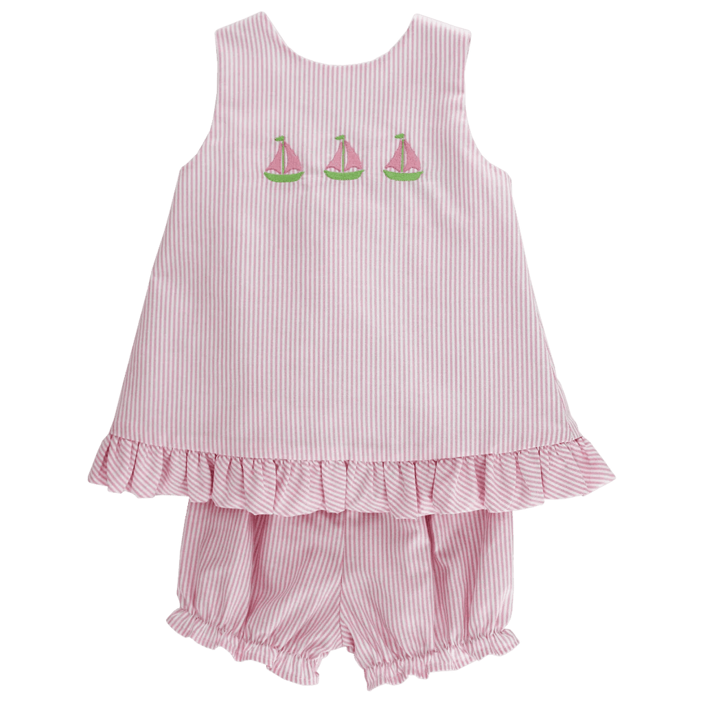 Bailey Boys Sailboat Trio Angel Dress with Bloomer - Fun & Fancy Children's Boutique