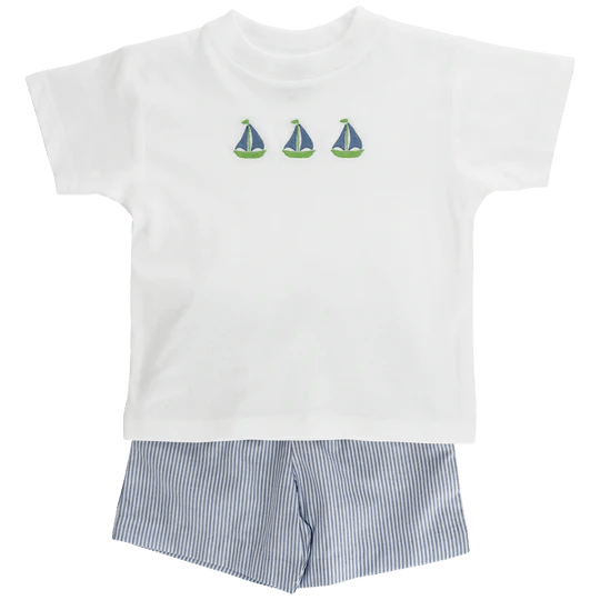 Bailey Boys Sailboat Trio Boys Short Set - Fun & Fancy Children's Boutique