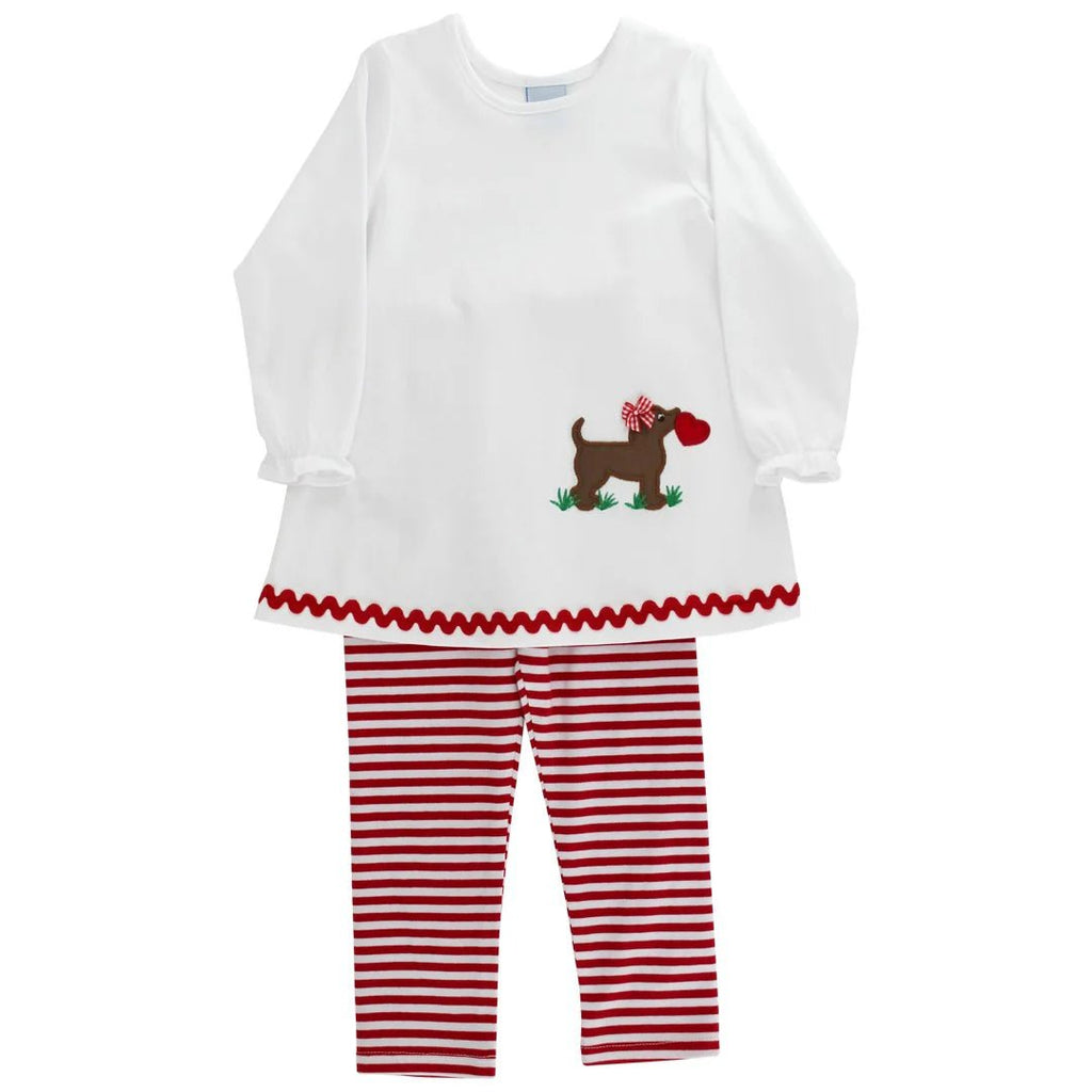 Bailey Boys Tunic Pant Set Puppy Love - Fun & Fancy Children's Boutique