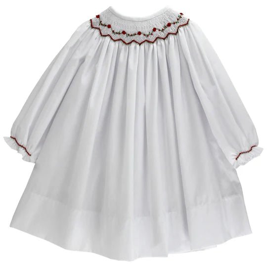 Bailey Boys White Geometrics Bishop/Red - Fun & Fancy Children's Boutique