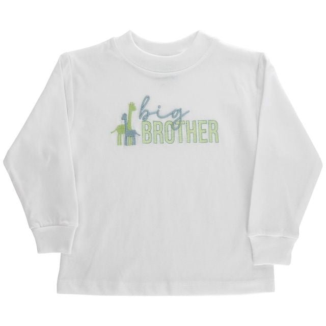 Bailey Boys White Knit Big Brother T-Shirt - Fun & Fancy Children's Boutique