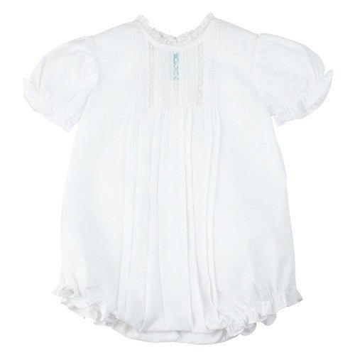 Feltman Brothers Pintucks and Lace Bubble White - Fun & Fancy Children's Boutique