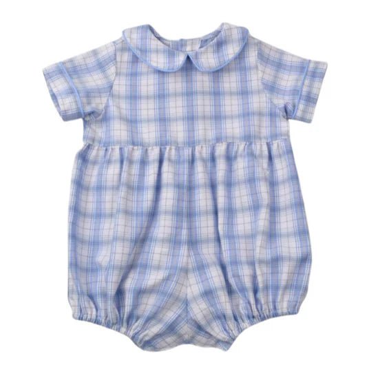 Funtasia Too Bubble Blue/Tan Plaid - Fun & Fancy Children's Boutique