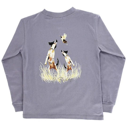 J. Bailey Logo Tee Jumping Dogs/Smoke - Fun & Fancy Children's Boutique