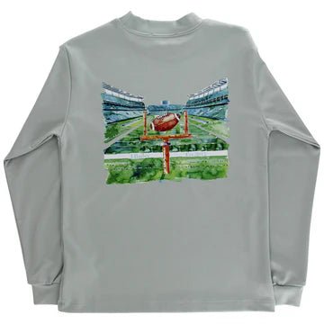 J. Bailey Long Sleeve Performance Logo Tee Football on Sage - Fun & Fancy Children's Boutique