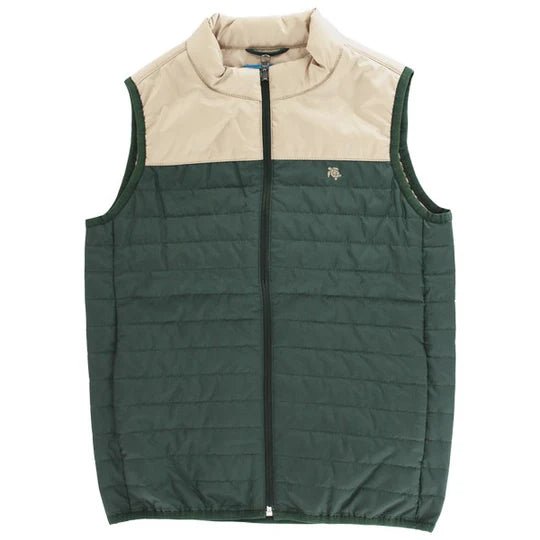 J. Bailey Quilted Vest Forest/Tan - Fun & Fancy Children's Boutique