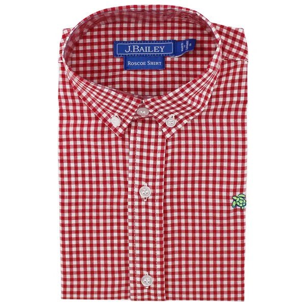 J. Bailey Red Check Button Down - Fun & Fancy Children's Boutique
