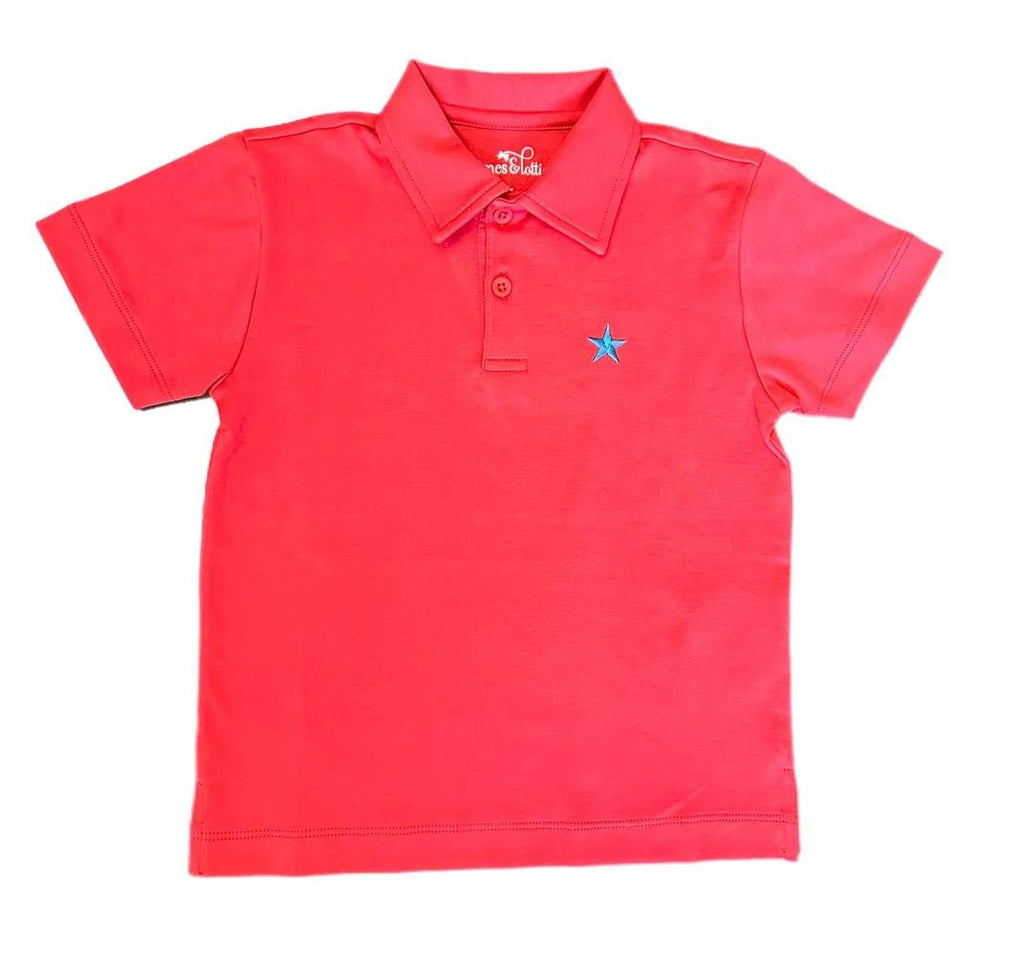 James & Lottie Red Polo with Star Patriotic Knit - Fun & Fancy Children's Boutique