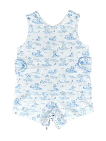 James & Lottie Reed Knit Jon Jon Blue Puppy - Fun & Fancy Children's Boutique