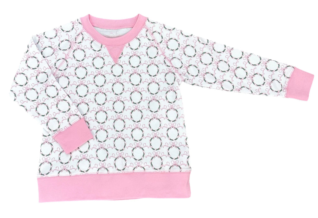 James & Lottie Sidney Sweatshirt Pink Wreath - Fun & Fancy Children's Boutique