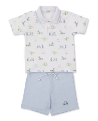 Kissy Kissy Bermuda Set Fairway Foursome - Fun & Fancy Children's Boutique