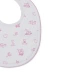 Kissy Kissy Bib Vintage Toy Treasures Pink - Fun & Fancy Children's Boutique