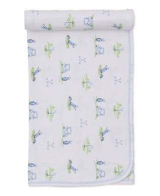 Kissy Kissy Blanket Fairway Foursome Blue - Fun & Fancy Children's Boutique