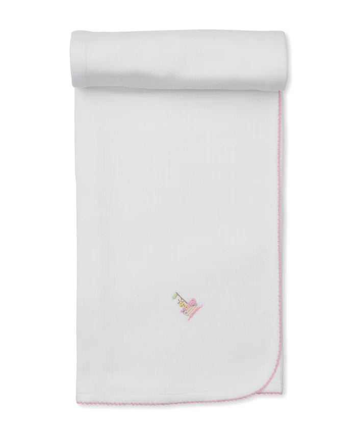 Kissy Kissy Blanket with Hand Embroidery Premier Noah's Ark Pink - Fun & Fancy Children's Boutique