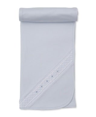 Kissy Kissy CLB Fall 25 Blanket with Hand Smocking Light Blue - Fun & Fancy Children's Boutique