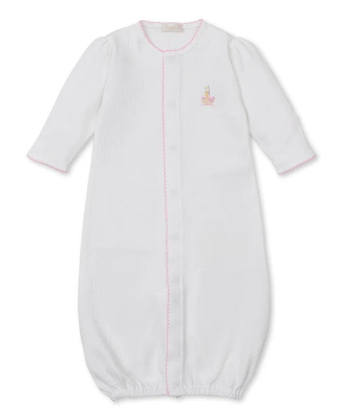 Kissy Kissy Converter Gown with Hand Embroidery Premier Noah's Ark Pink - Fun & Fancy Children's Boutique