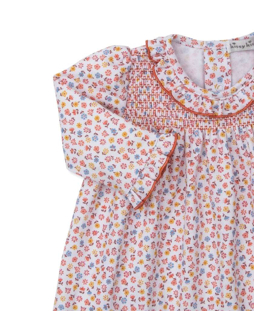 Kissy Kissy Dress Set Patchwork Pumpkin Floral - Fun & Fancy Children's Boutique