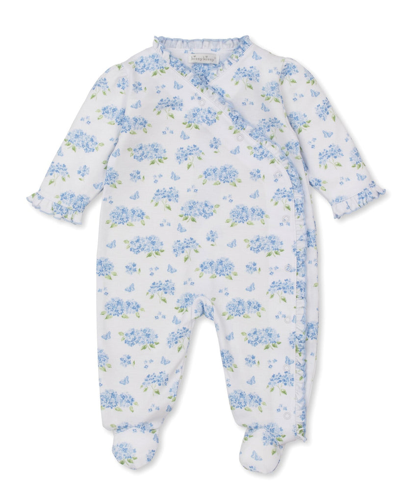 Kissy Kissy Footie Heavenly Hydrangeas Light Blue - Fun & Fancy Children's Boutique