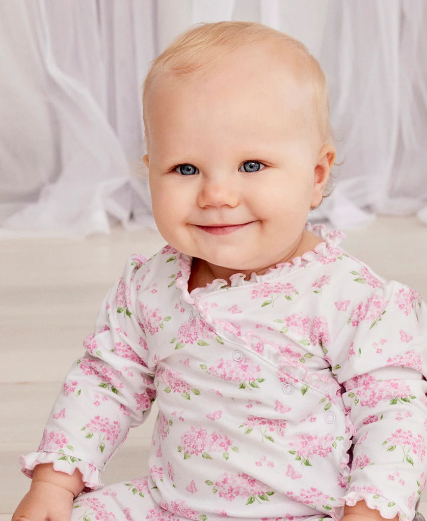 Kissy Kissy Footie Heavenly Hydrangeas Pink - Fun & Fancy Children's Boutique