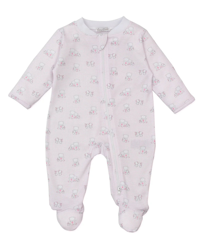 Kissy Kissy Footie with Zip Beary Besties Pink - Fun & Fancy Children's Boutique