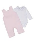 Kissy Kissy Jacquard Overall Set Pink/White - Fun & Fancy Children's Boutique