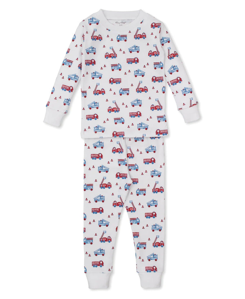 Kissy Kissy Pajama Set Flashing Firetrucks - Fun & Fancy Children's Boutique