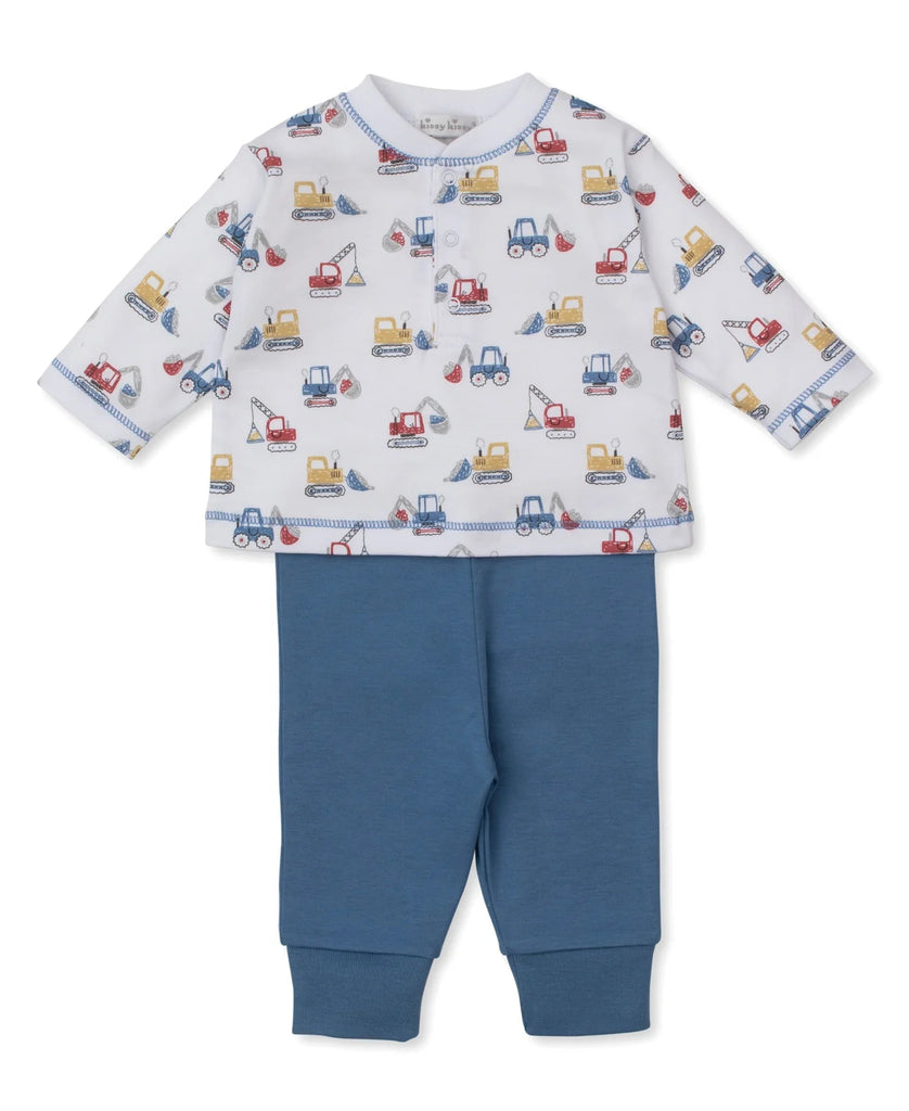 Kissy Kissy Pant Set Construction Diggers - Fun & Fancy Children's Boutique
