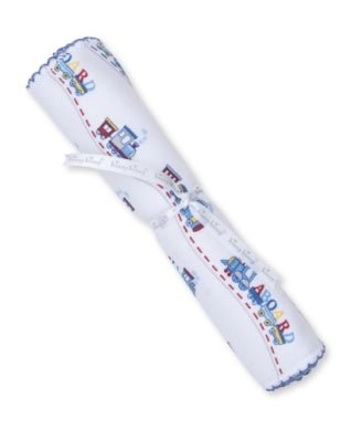 Kissy Kissy Rambling Railroad Burp Cloth - Fun & Fancy Children's Boutique