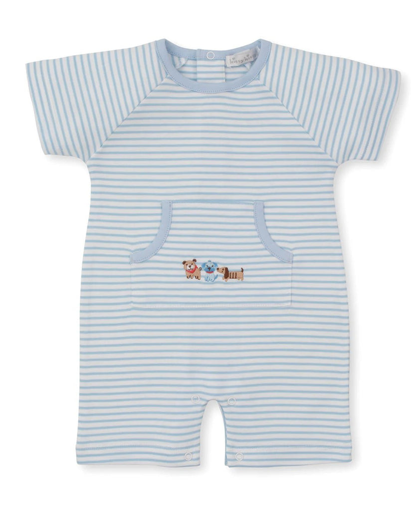 Kissy Kissy Short Playsuit Playground Pups - Fun & Fancy Children's Boutique