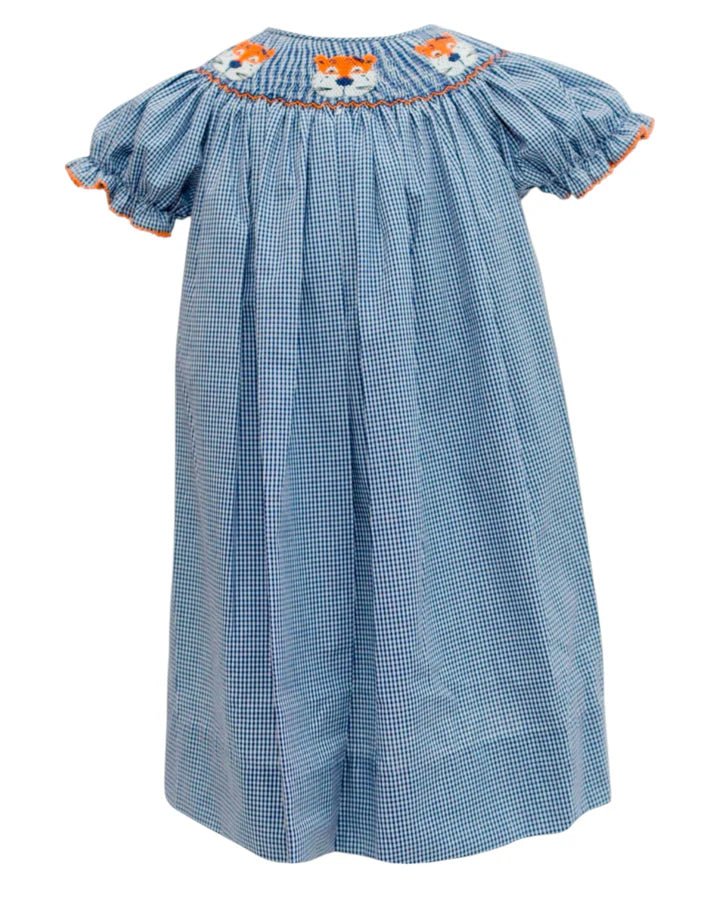 Krewe Kids Navy/Orange Tiger Bishop Smock Dress - Fun & Fancy Children's Boutique