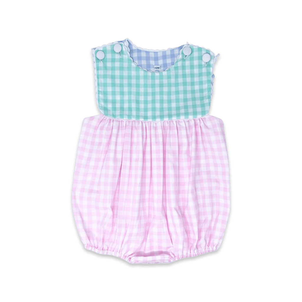 Lullaby Set Charming Bubble Pink, Mint, Blue Check - Fun & Fancy Children's Boutique
