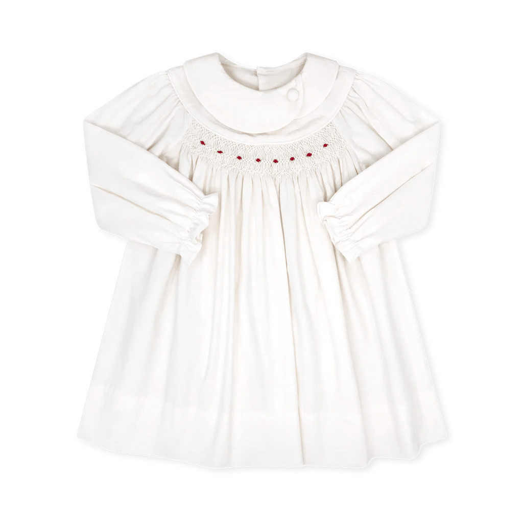 Lullaby Set Courtney Dress Long Sleeve Dreamy White Cord - Fun & Fancy Children's Boutique