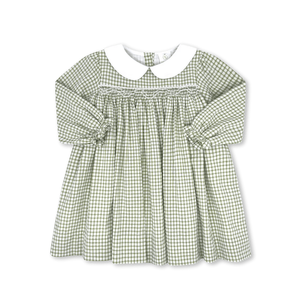 Lullaby Set Michelle Dress Long Sleeve Grove Park Windowpane - Fun & Fancy Children's Boutique