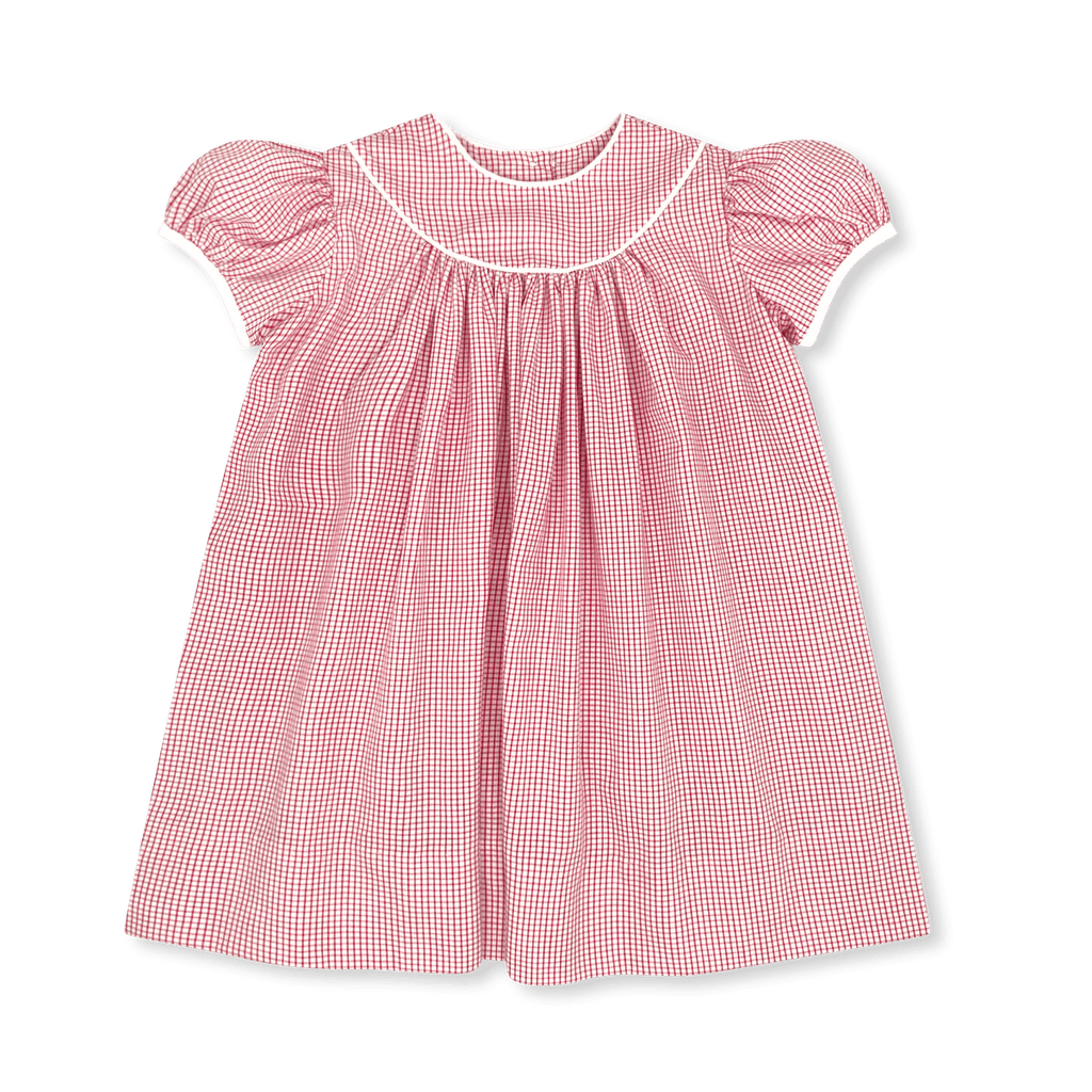 Lullaby Set Rosie Dress Redford Red Windowpane - Fun & Fancy Children's Boutique