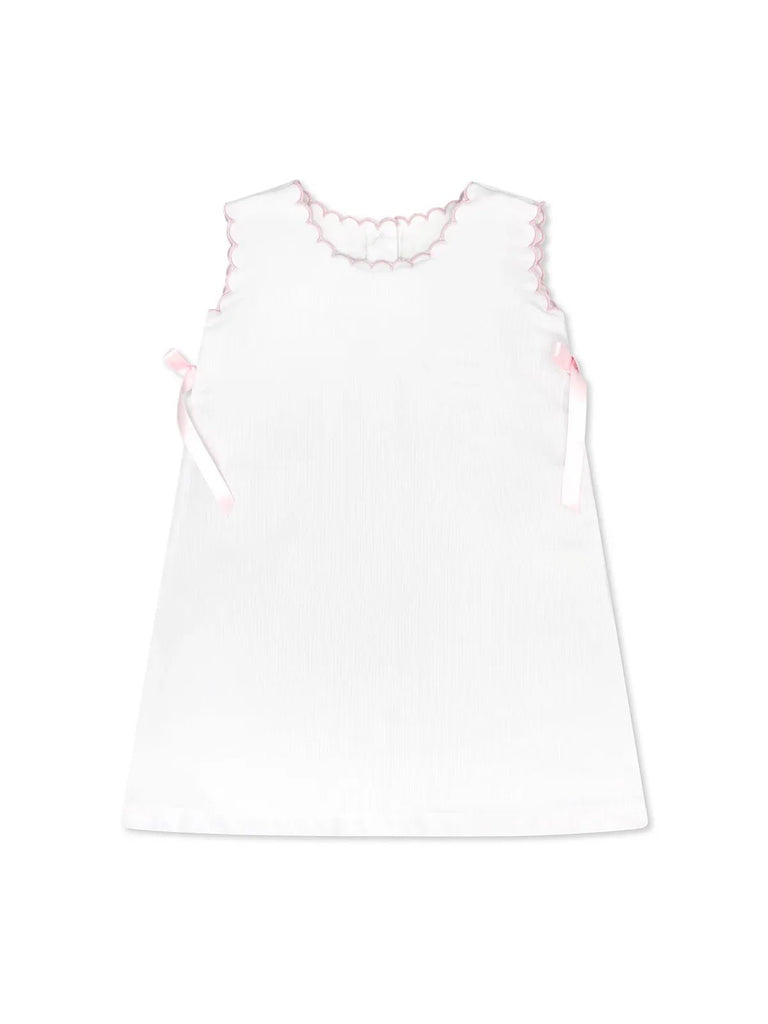 Lullaby Set Shelley Dress Legacy White/Pensacola Pink - Fun & Fancy Children's Boutique