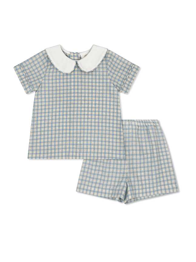 Lullaby Set Sibley Short Set Sturbridge Plaid - Fun & Fancy Children's Boutique