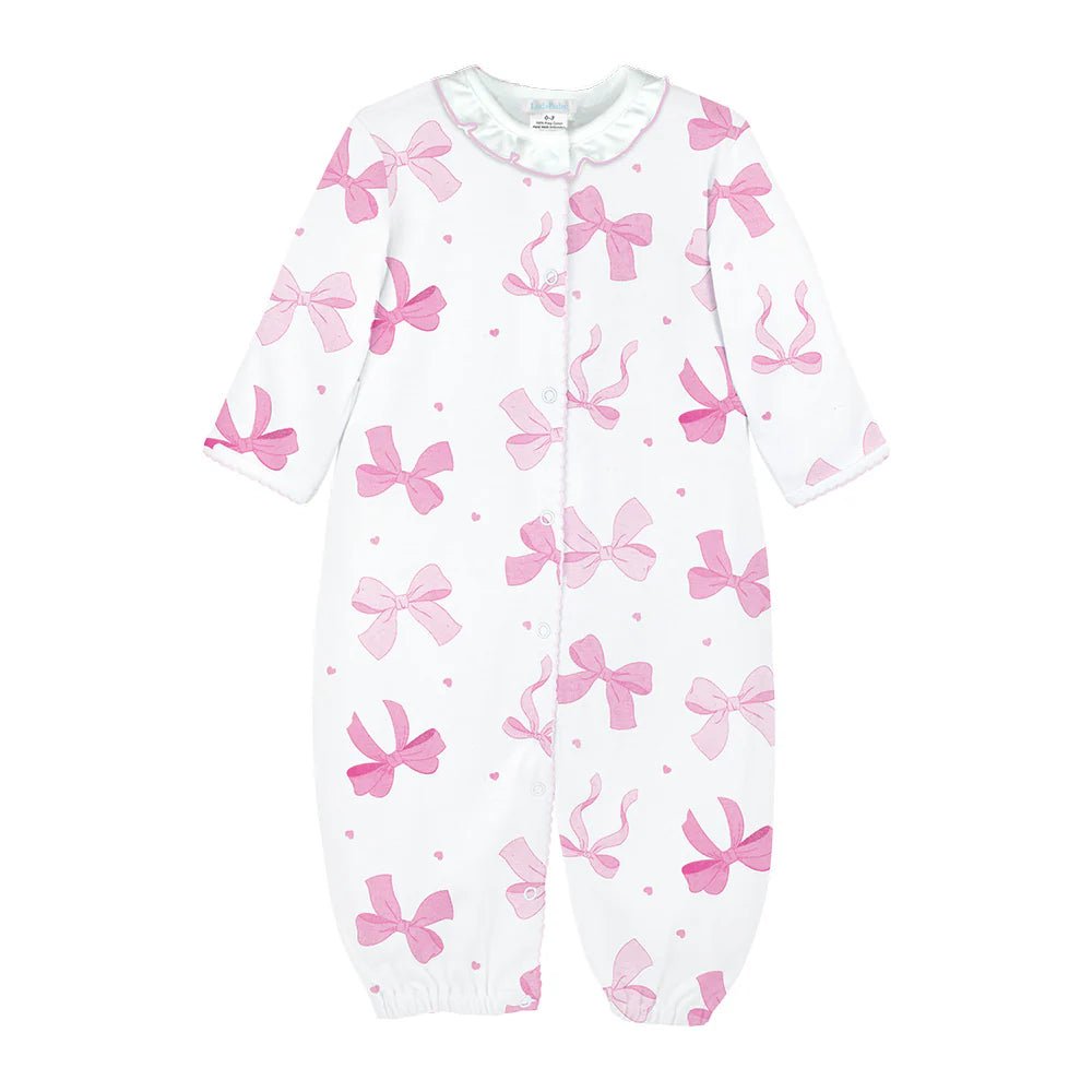Lyda Baby Converter Gown Lovely Bows - Fun & Fancy Children's Boutique