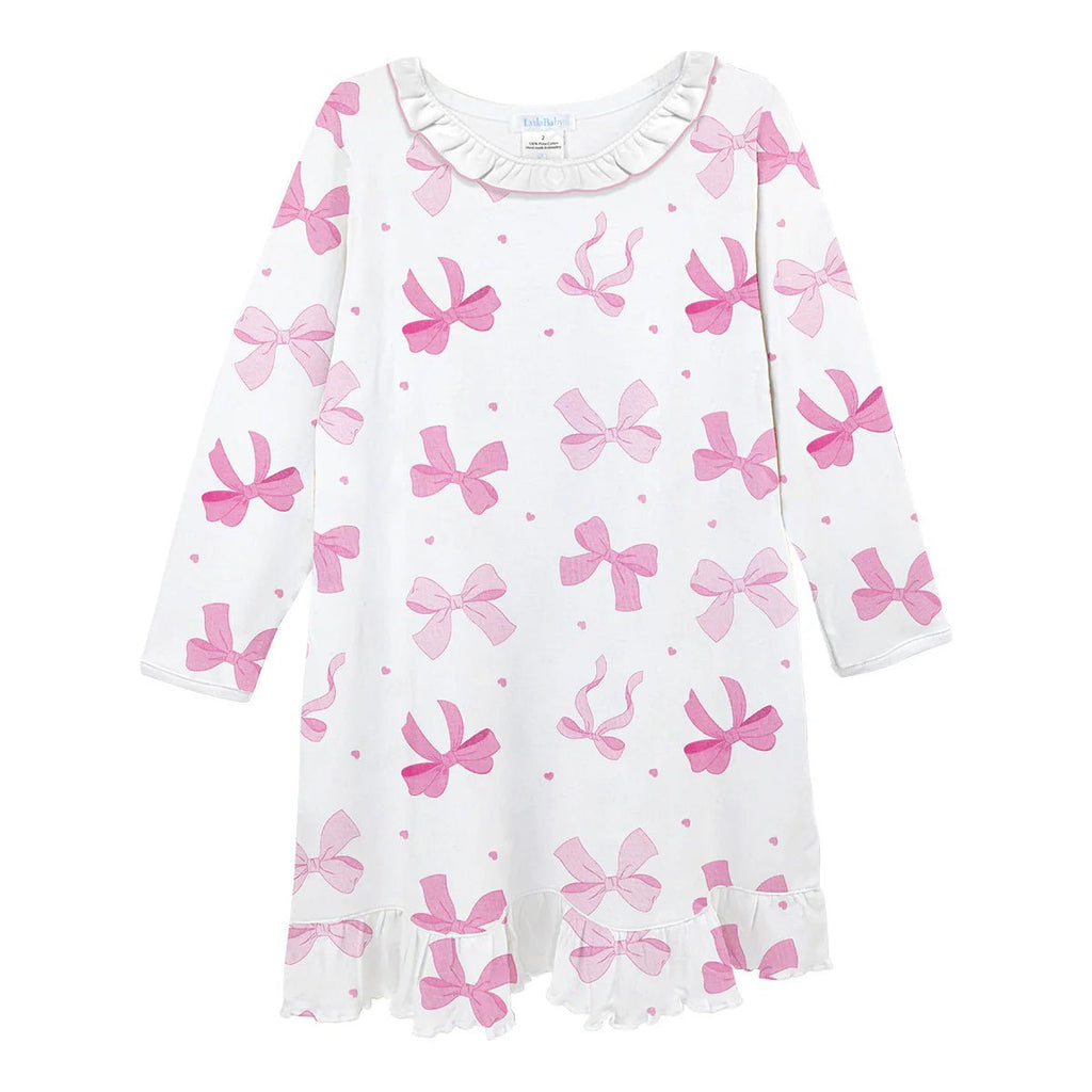 Lyda Baby Night Dress Lovely Bows - Fun & Fancy Children's Boutique